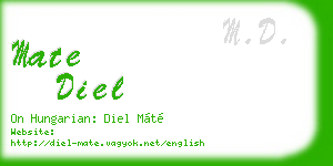 mate diel business card